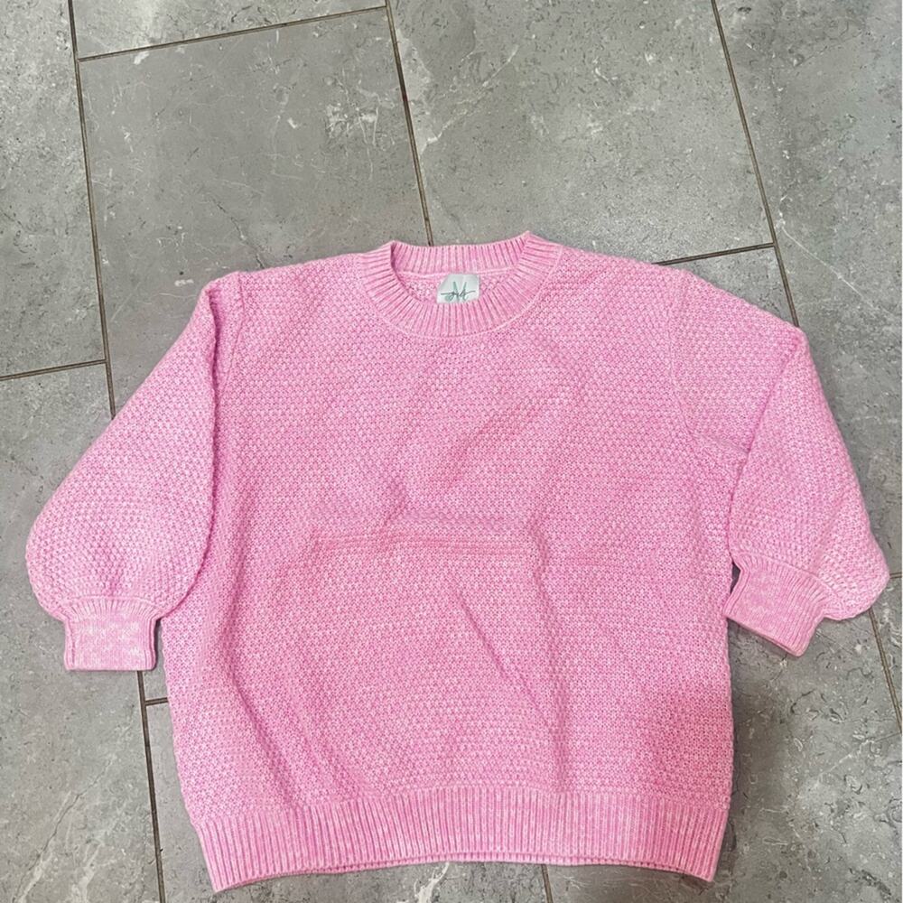 Mint Girls pink 3/4 sleeve sweater, size XL (14/16)